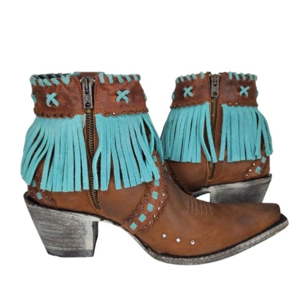 Old Gringo Ivanna 7" Fringe Leather Western Cowboy Boots - Picture 5 of 9